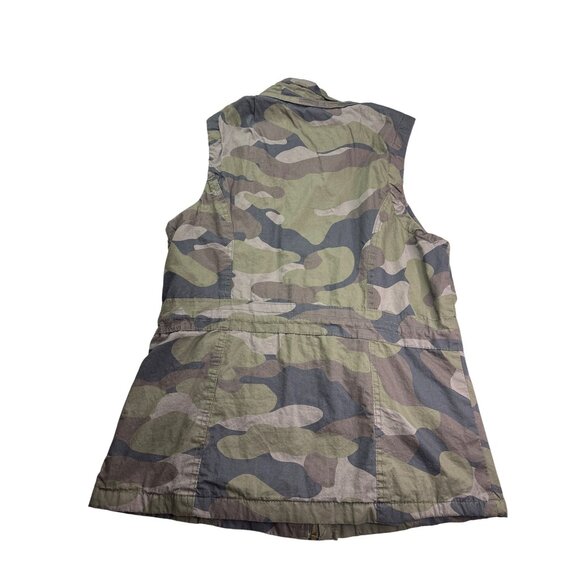 Camouflage YMI Collection Utility Vest Pockets Drawstring Waist Size M No Hood - Picture 4 of 6